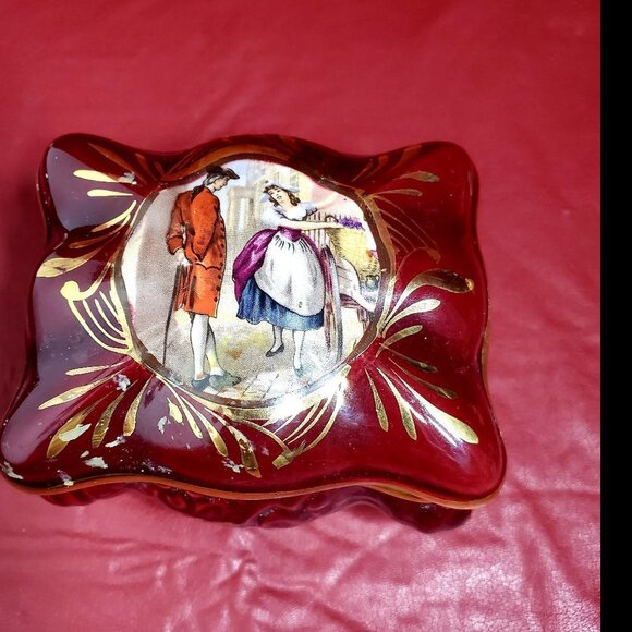 H. Bequet quaregnon Cigarette Box & Set of Ashtray - Picture 4 of 12